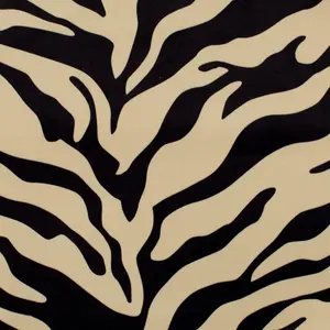 Animal Kingdom Black & Tan Zebra Fabric by the Yard