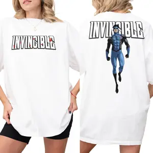 Invincible Inspired 2 Sides Shirt, Mark Grayson Tee, Omni Man Style Graphic Tee, Vintage Superhero Shirt, Comic Fan Gift
