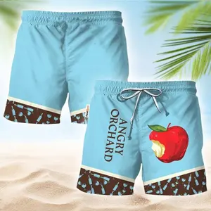 Angry Orchard Brown Basic Swim Trunks – Apple Cider Lover Summer Beach Shorts, Lightweight Quick Dry Swimwear for Men, Casual Pool Party Beachwear Vacation Outfit