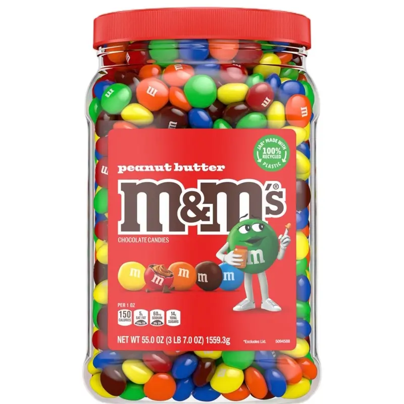 M&M’S Peanut Butter Milk Chocolate Candy, 55 oz. Sweet