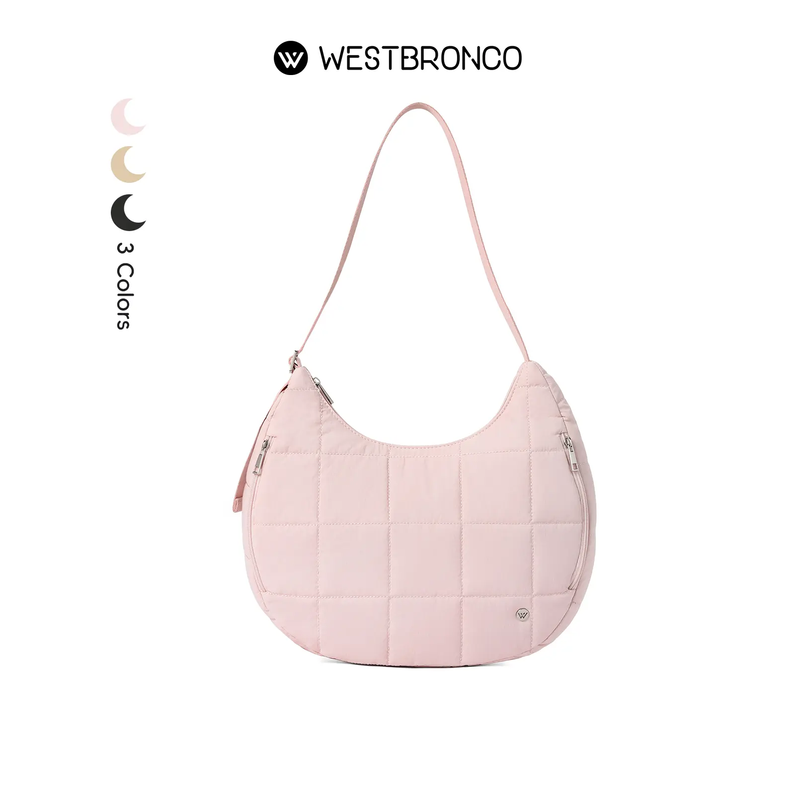 WESTBRONCO Backtoschool Puffer Tote Hobo Crescent Shoulder Bag Quilted Purse Bags Women Gym Bags Handbag Adjustable Strap Diaper Bag gift for her