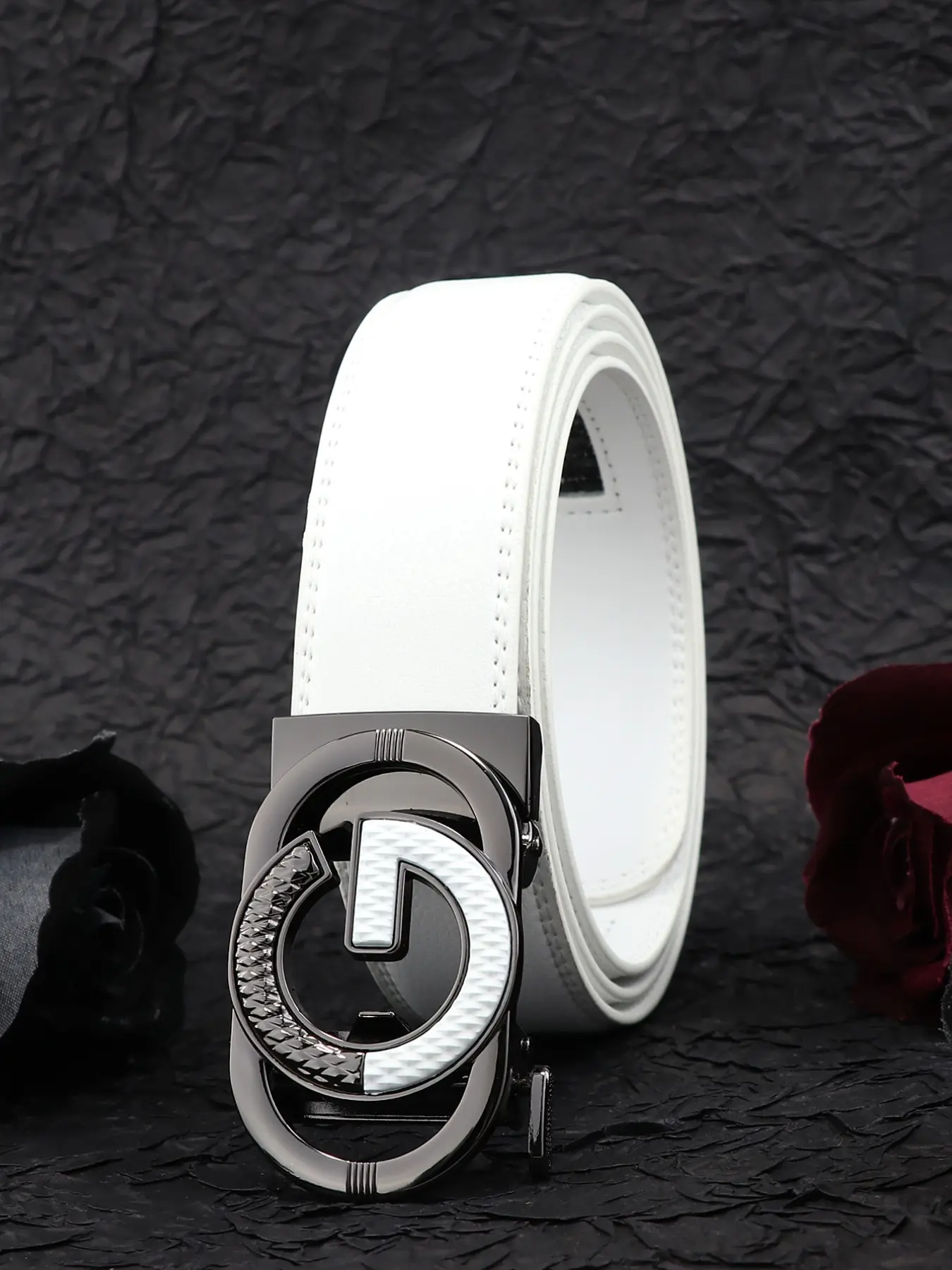 Men's Fashion Belt with Buckle, Multi-Color Automatic Buckle, Letter Element, Casual Style, All Seasons, Office Daily Wear Accessory, Belts Men, Design Belt, Letter Waistband