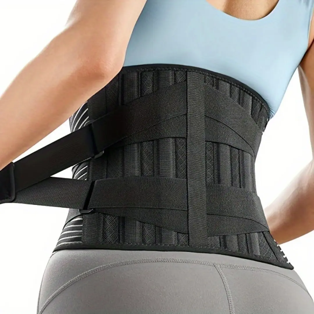 Unisex Breathable Waist Support Belt - 6 Supporting Stays, Non-Slip Waist Wrap, Functional for Workout, Fitness Training & Work Occasions, Abdominal Repair Accessory, Abdominal Repair Belt, Anti Slip Waistband, 6 Support Stays
