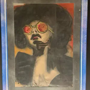 BG Magic,  pan pastel on paper, 20x26.  Custom frame