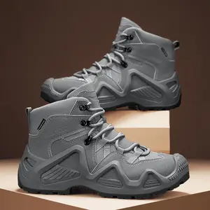 Men's Tactical Combat Boots | Heavy-Duty Desert Military Shoes | Anti-Slip All-Terrain Hiking Sneakers | Rugged Army Work Boots