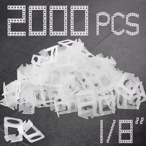 1/8" Tile Leveling System Spacers 2000 count Tile Leveling Clips Kit  Tile lippage Leveler Spacers for DIY Professional Ceramic Tile and Stone Installation (1/8 IN, 2000)