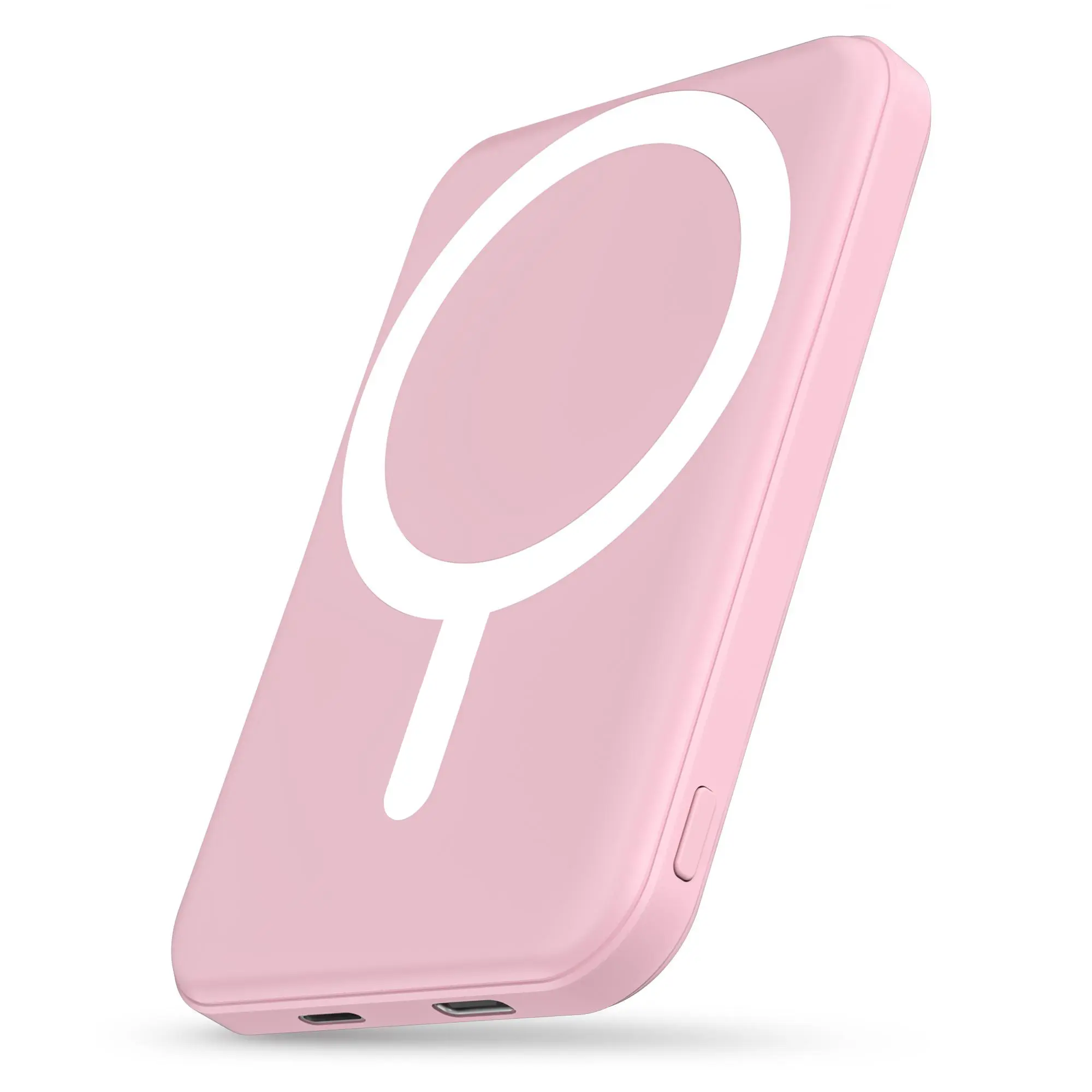 Podoru Magnetic Portable Charger MagSafe Power Bank - 5000mAh Wireless Charger, 20W PD Fast Charging, USB-C Cable, USB-C & Lightning Input, Slim Snap-On Battery Pack with Indicator Lights for iPhone 17/16/15/14/13/12 Series (Phone Accessories)