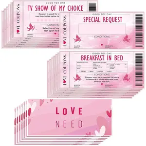 20 Count Romantic Voucher Gift Set, Multicolor, For Valentine's Day, Christmas, Birthday, Anniversary