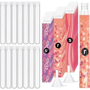 38 Pcs Tampon Flask Set Included Tube Flasks Containers for Women Tampon Reusable Wrappers(Rainbow Style)