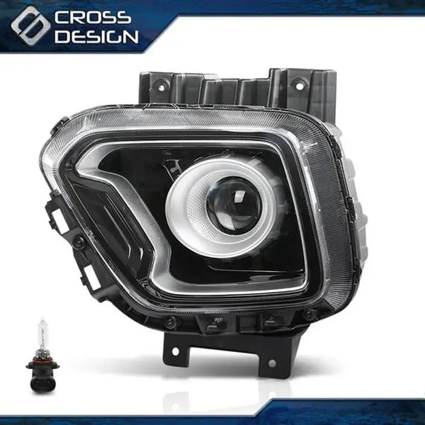 CROSSDESIGN Left Driver Side Headlight Assembly, Car Lighting Upgrade, Fit For 2020-2022 Kia Soul EX Model LH Side