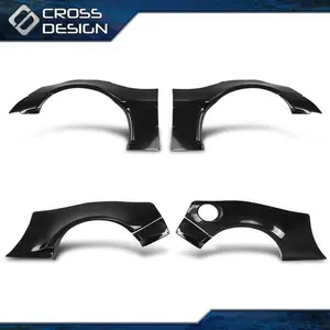 CROSSDESIGN Fits 13-20 Subaru BRZ 13-16 Scion FRS 86 Wide Body 8pc Fender Flares Cover Gloss