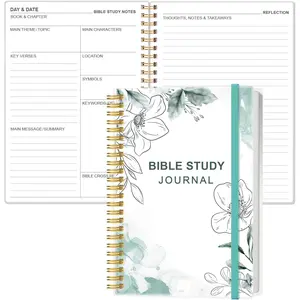Study Journal - Church Notes Notebooks - Note Taking & Journaling Kit, 5.8" x 8.5", Teal Floral
