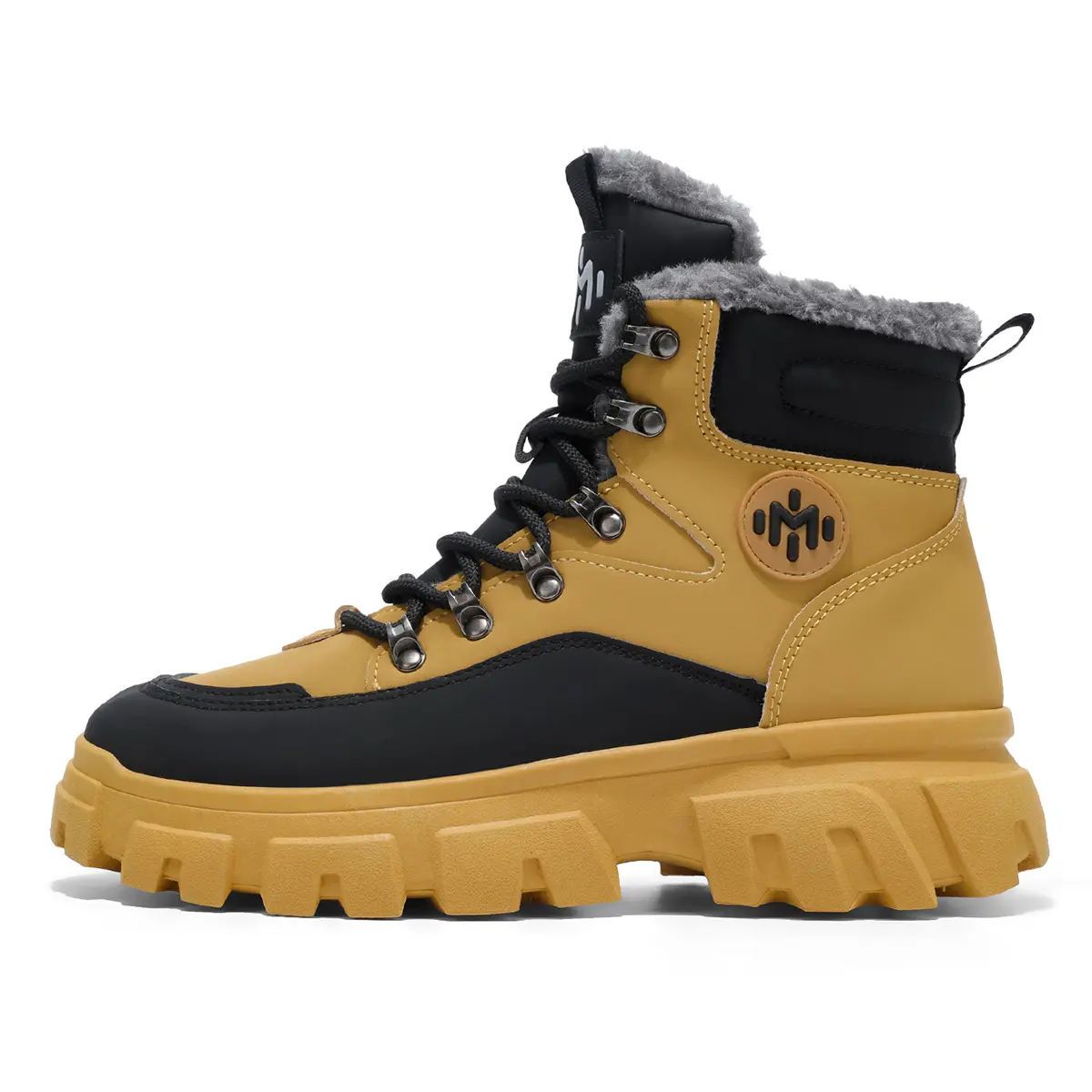 AOPLUS Womens Chunky Winter Boots Unisex Fleece Lined Sneakers.Cozy Platform Work Shoes Wide Toe Box Standing All Day Comfort Foot Pain Relief.Cute Y2K Gorpcore Streetwear Snow Booties Anti Slip Thick Lug Sole.