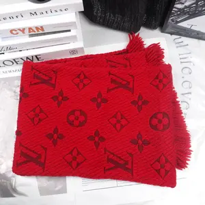 Pre-owned Louis Vuitton Red Logomania Scarf