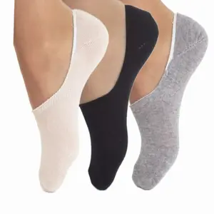 GIULIA No-Show Socks for Women -Soft,Breathable, Anti-Slip with Silicone Grip,Invisible Design,size 36/40, 3 pairs in Multiple Colors