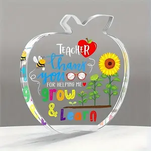 Unique Graduation Teacher Appreciation Paperweight ， Inspirational Quote & Flower Decor，Back to School Gifts