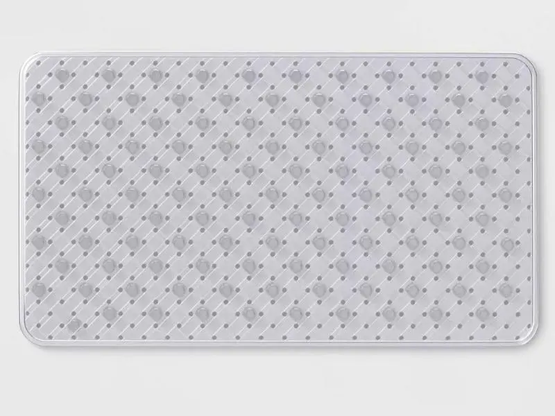 Non Slip Bathtub Mat for Shower | Bathroom Safety Mat with Drainage Holes | Comfortable Anti Slip Shower Floor Mat