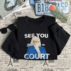 Embroidered See You In Court Sweatshirt, Governor Janet Mill Maine Embroidery Crewneck T-shirt Hoodie, Protect Athletes DEI