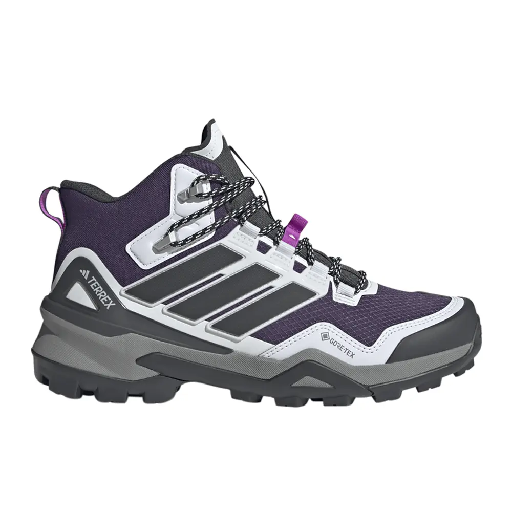 adidas Womens Terrex Skychaser Mid Gore-Tex Hiking Hiking Sneakers Shoes - Black, White