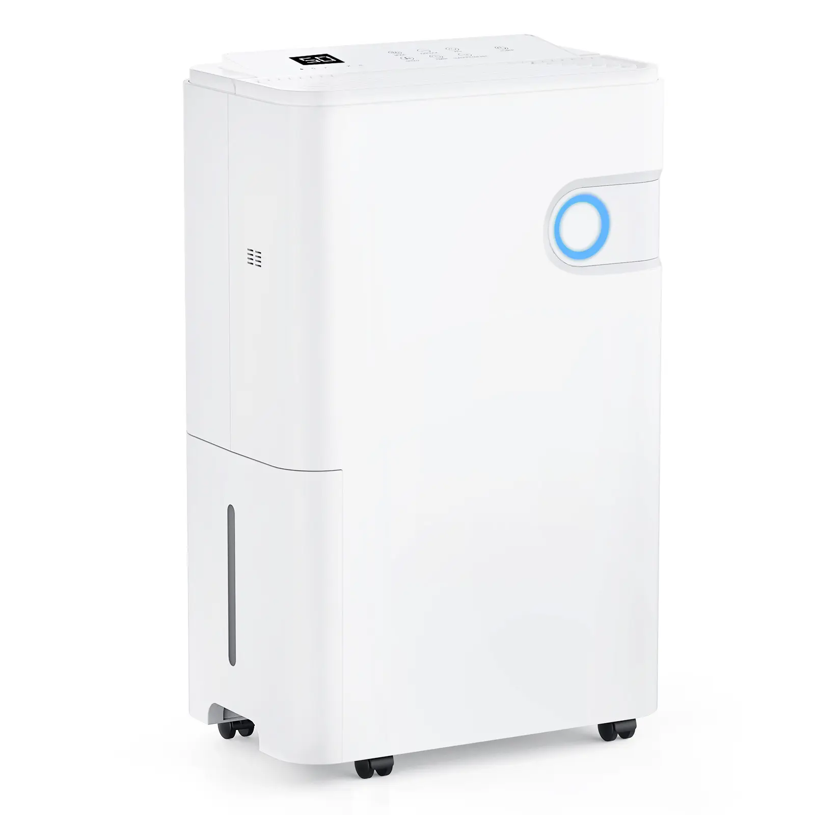 Energy Star Dehumidifier for Home & Basement – Intelligent Moisture Absorber with Pump – 80 Pints Per Day, Auto Humidity Control – Quiet Operation with Drain Hose