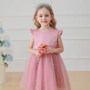 Toddler Baby Girls Christmas Dresses Kids Elegant Princess Party Tutu Tulle Costume Children Birthday Wedding Backless Clothes