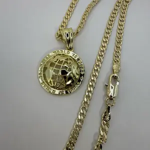 The World Is Yours Small Pendant Gold Plated