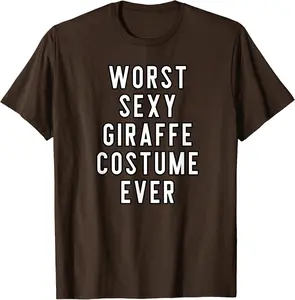 Couples Halloween Costume Worst Sexy Giraffe Costume Ever T-Shirt - Tamauziabro Shop 49B07YPCX29T