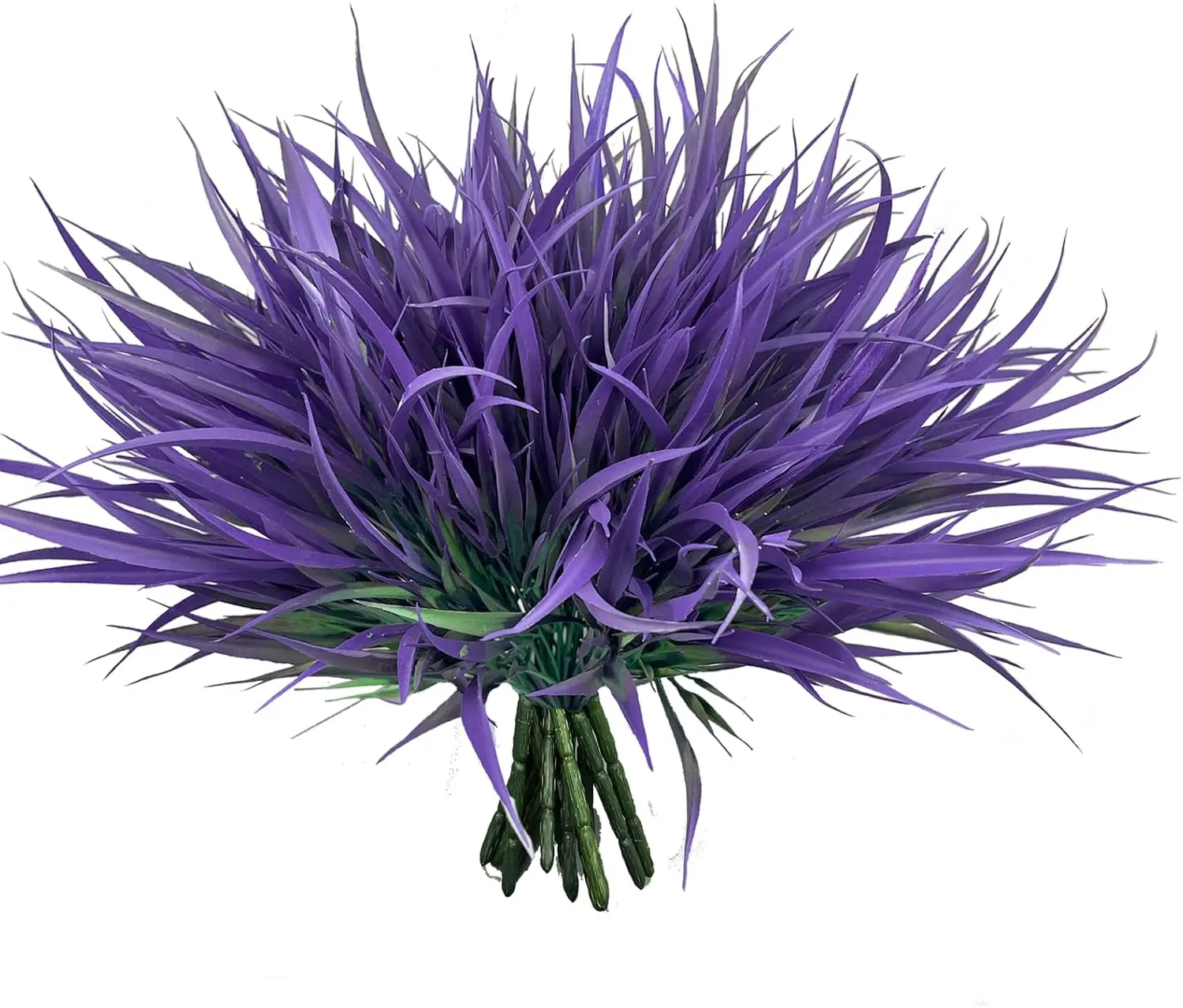 6 Bouquets（No Pot） UV Resistant Artificial Grass Plant in Pot | Faux Outdoor Plants for Front Porch Patio Balcony Garden Decor