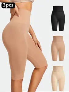 Women's High-Waisted Fitted Shaping Shorts, Seamless Smooth Tummy Control & Butt Lifting, Breathable, Ideal for Yoga Running Wearable Underneath, Shapewear, Womenswear