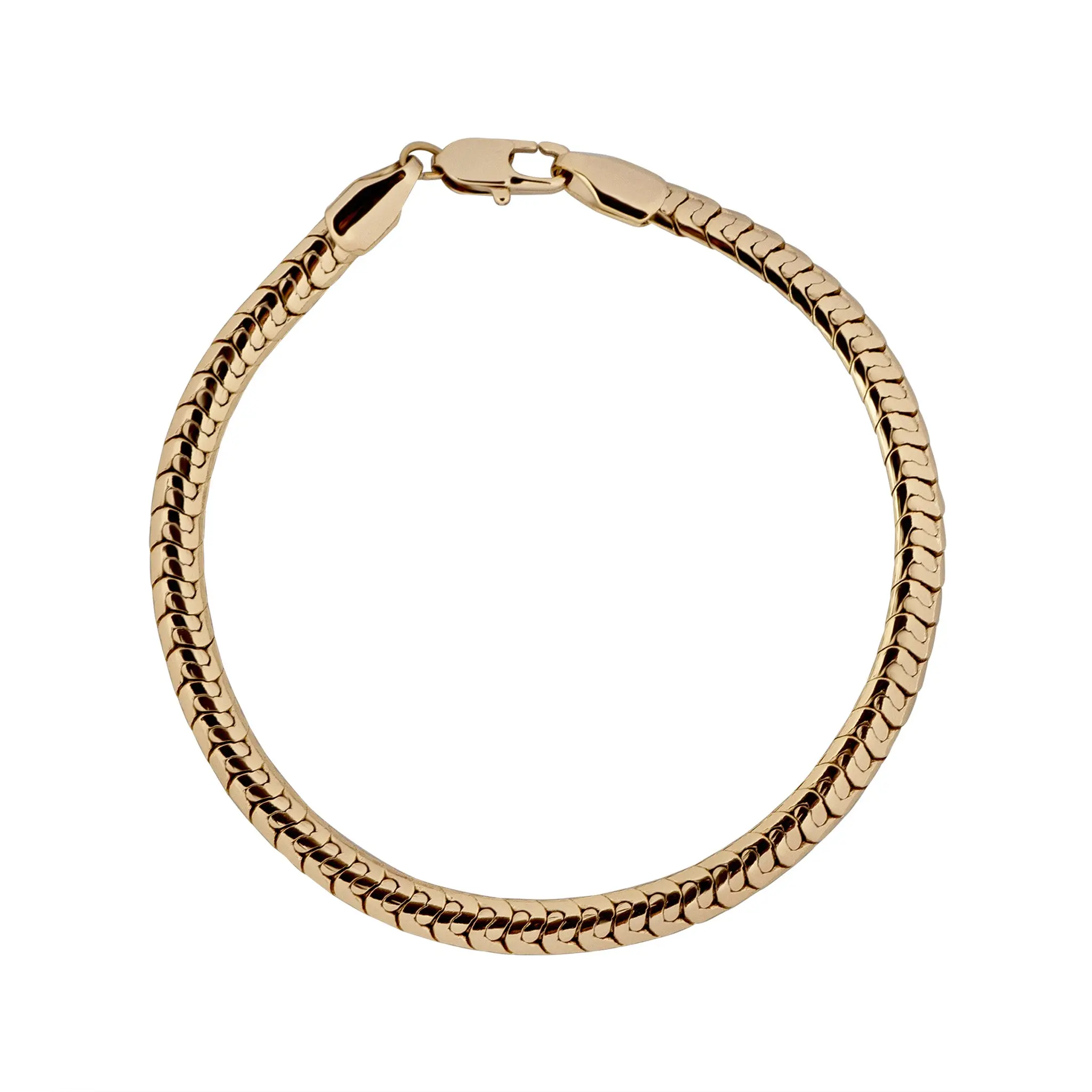 Herringbone Chain Bracelet - 14K Gold-Plated