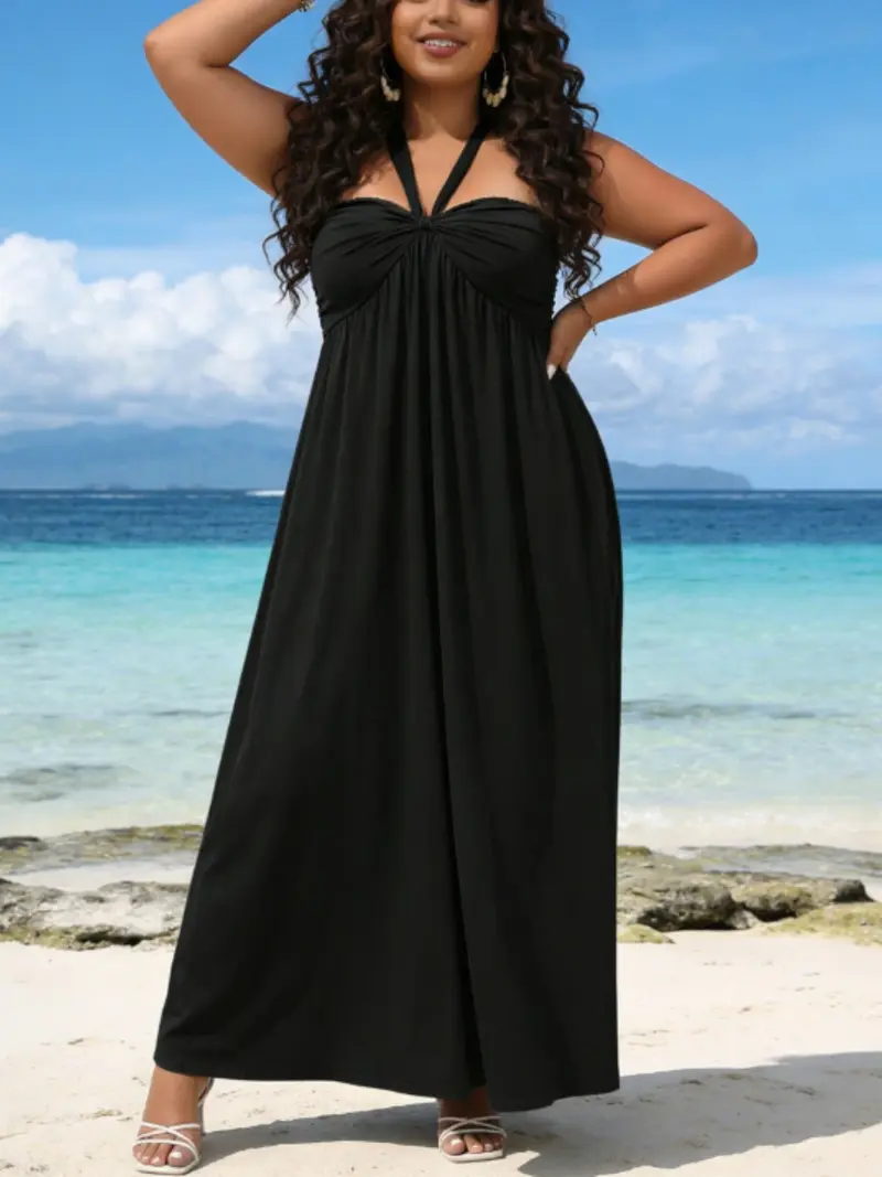 halter neck beach dress - TikTok Shop