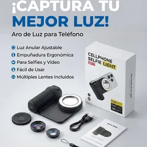 Agarre magnético para cámara de teléfono con luz de relleno para selfie, soporte de disparo para teléfono inteligente, mango selfie a presión con botón de obturador remoto para iPhone 16 15 14 13 12