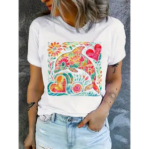 Unisex Combed Cotton Short-Sleeve Fitted T-Shirt - Boxy Cut, Digital Sablon Printed Graphic Print, Ruccas Decking Stamps, Light Soft Fabric, Casual Business Top, Affordable, COD, Skena Outfit Upgrade