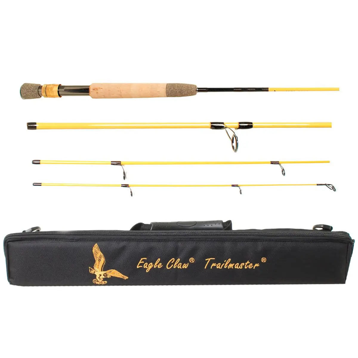 Eagle Claw 7' Trailmaster Travel Spin/Fly Fishing Rod, Spinning Rod, Fishing Rod Set