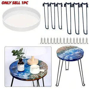 1 Piece 14in Large Silicone Mold, Super Big River Table Resin Mould, Round Table Tray Board Epoxy Resin Silicone Mould, DIY Craft Mould