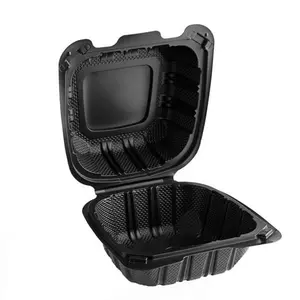 6x6 Clamshell - 250 per Case - Product Information Provided Containers Kitchen Utensils tray food clamshell container