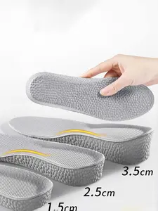 Height Increasing Insoles for Men & Women, Sweat Absorbing Arch Support, Shock Reduction, Odor Proof, Breathable Soft Bottom, Invisible Design, Height Maximizer, Soft Cushioned Insoles