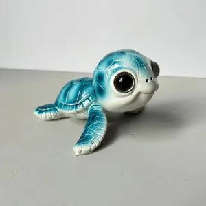 Cute Resin Turtle Statue, Miniature Sea Turtle Figurine, Indoor Outdoor Garden & Aquarium Decor, Perfect for Fish Tanks, Ocean Themed Gifts, Decorations