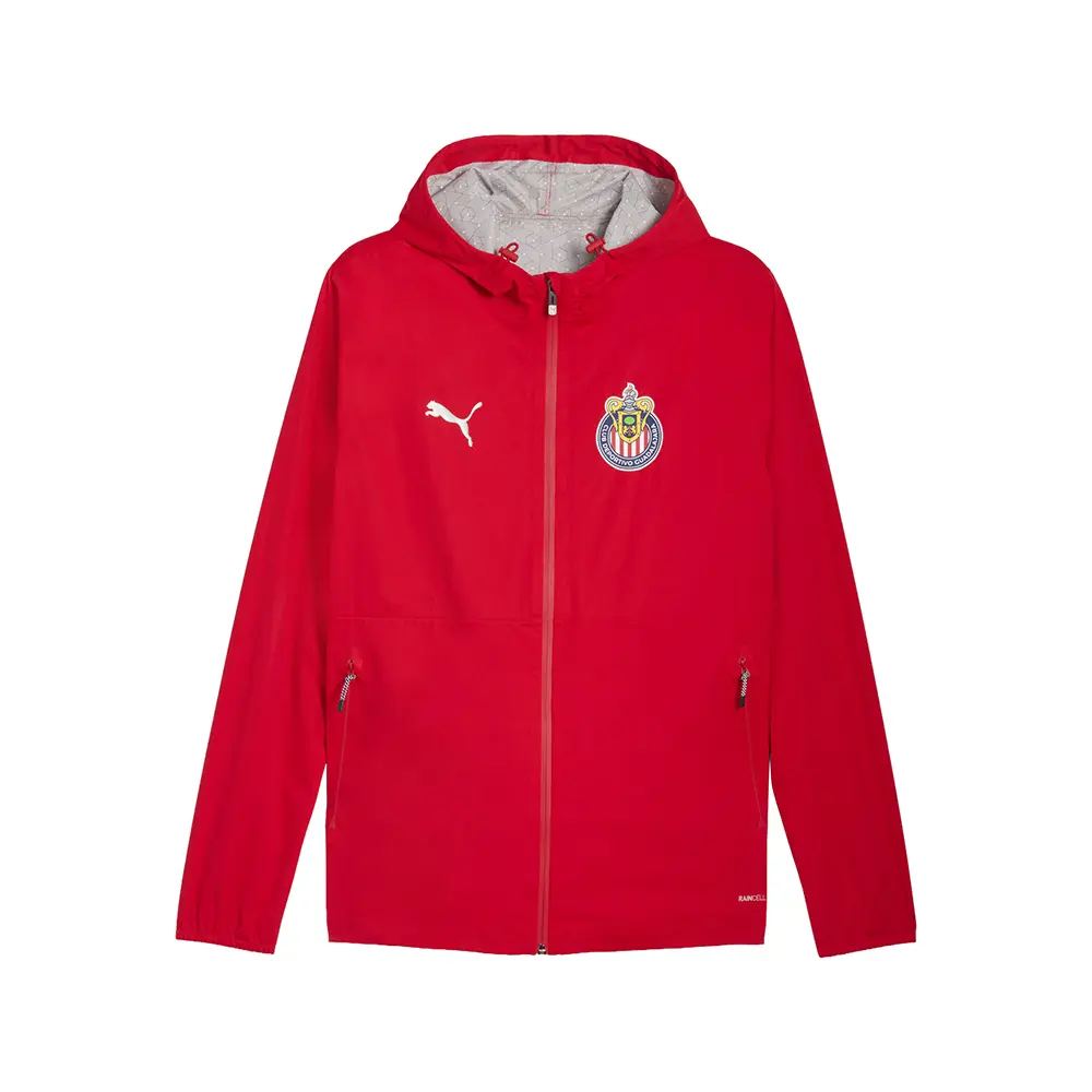 PUMA Mens Chivas Rain Pro Jacket Athletic Outerwear Casual - Red