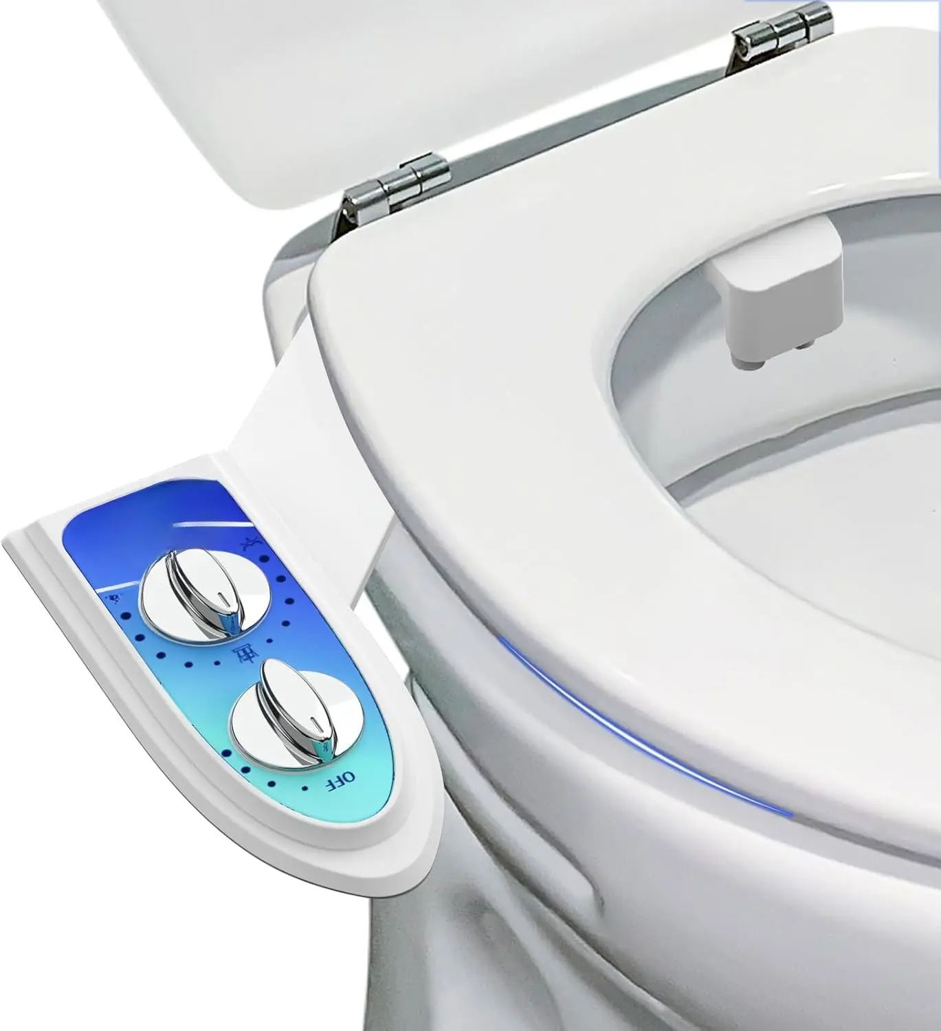 Bidet Attachment for Toilet, Non-Electric Fresh Cold Water, Toilet Bidet with Dual Nozzles Sprayer, Adjustable Water  Control, 3 Modes Wash (Feminine/Bidet Wash + Self-Cleaning)