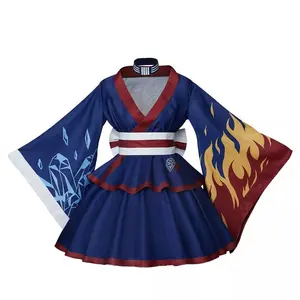 My Hero Academia Todoroki Battle Lolita Kimono Dress – Cosplay Costume for Halloween & Themed Parties