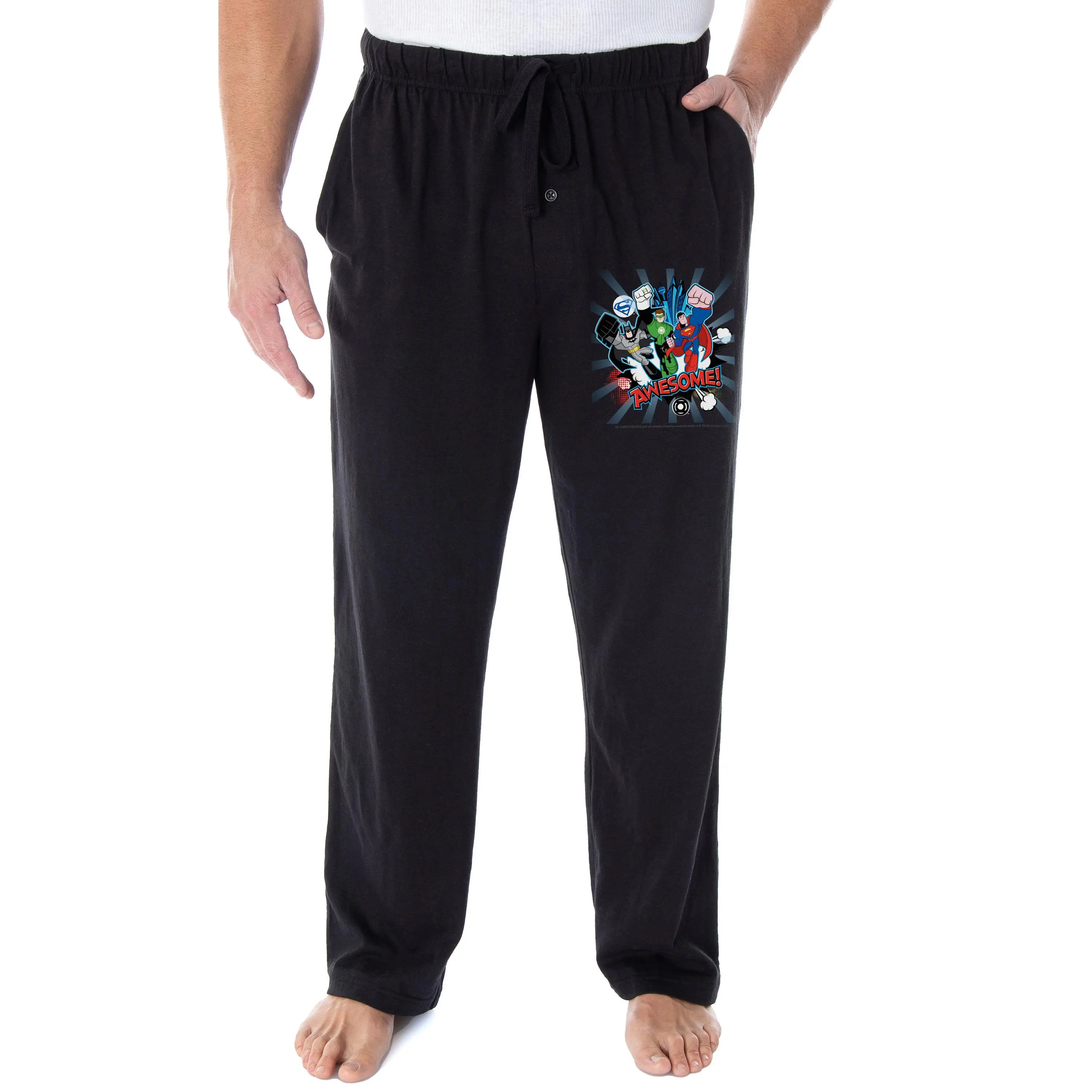 DC Mens' Justice League Batman Superman Green Lantern Sleep Pajama Pants