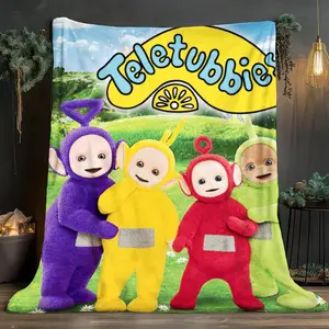 Teletubbies Theme Soft and comfortable home blankets, small throw blankets, nap blankets, perfect Christmas gifts for friends and besties. Super soft heat-pressed blankets. Soft Warm Blanket Y251209347