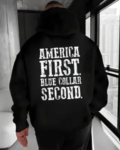 America First Blue Collar Second Hoodie, Patriotic Working Class T Shirt, Gen X Sweatshirt, Unisex T-shirt, Menswear Clothing, Clothing for men, Gift for Boyfriend, Gift for Dad
