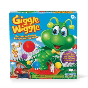 PlayMonster Games Giggle Wiggle Board Game for Kids Ages 4+ Hand-Eye Coordination Preschool Fun with Electronic Caterpillar & Marbles