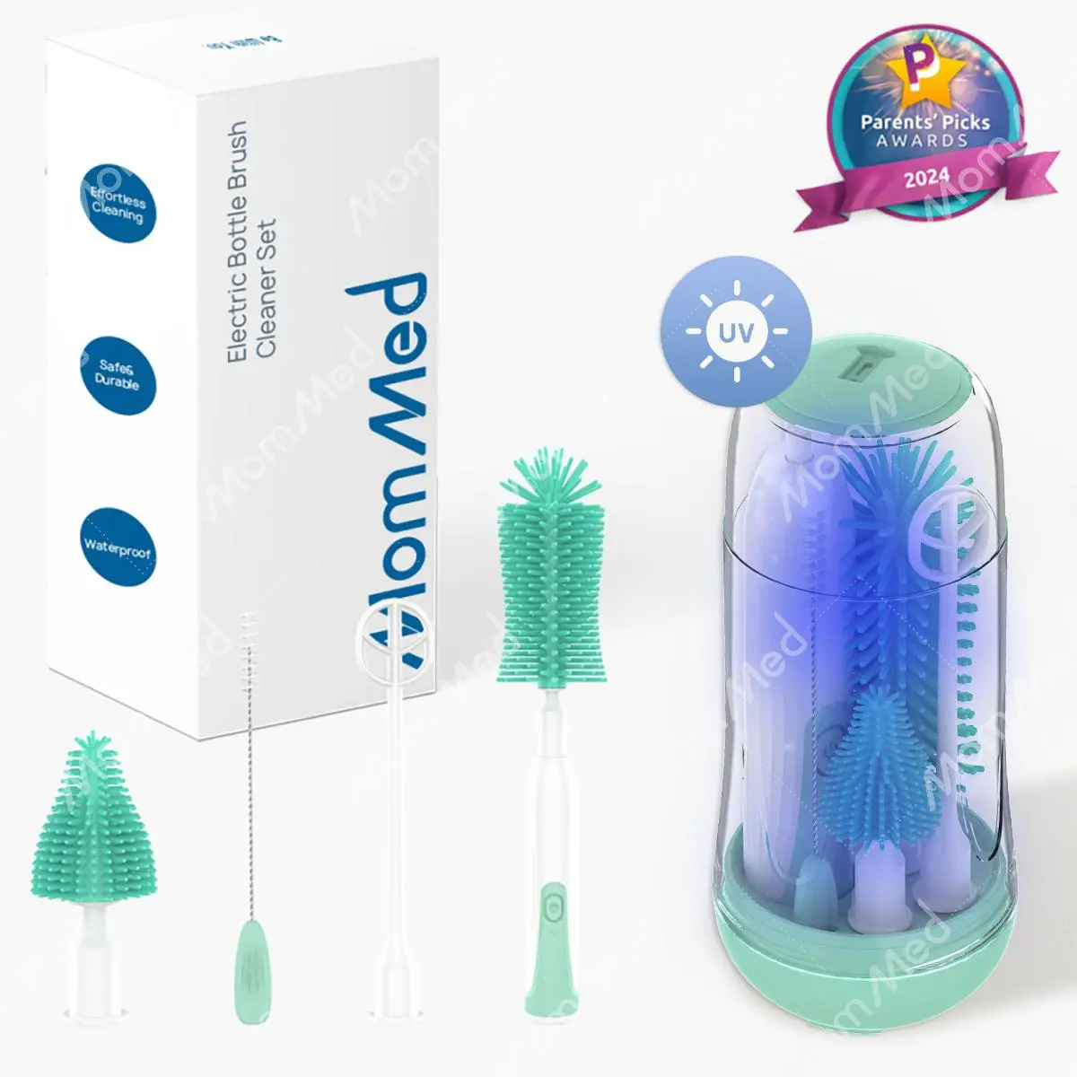 MomMed Electric Brush Set, Fit for tommee tippee, dr brown sippy cup, milk spray baby, baby formula, baby sanitizer spray Smart