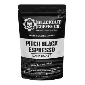 Pitch Black Espresso Coffee – Bold, Intense & Full of Energy – Perfect for Early Mornings, Strong Shots & Coffee That Hits Hard