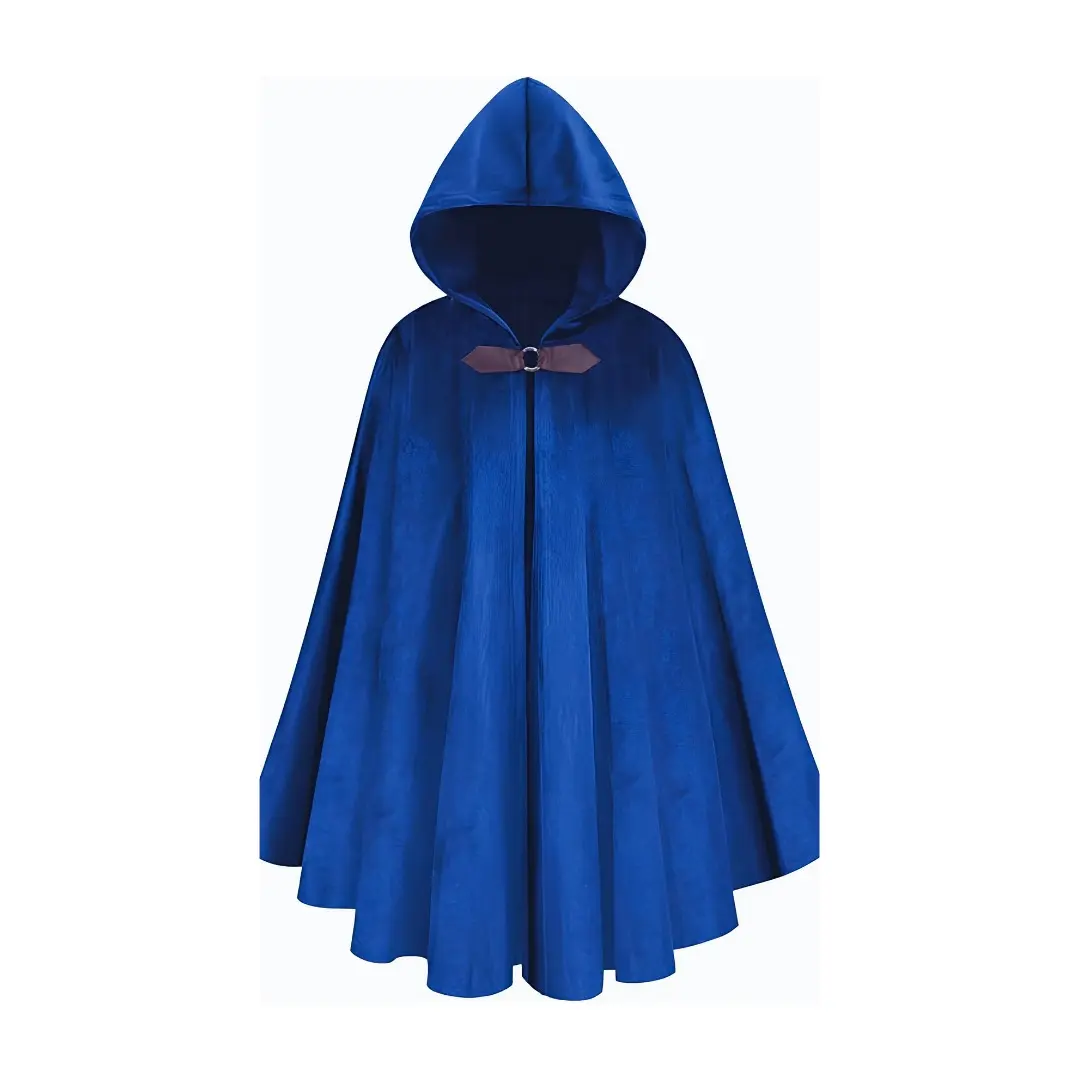 Women's Renaissance Hooded Cape Velvet Cloak Medieval Wizard Witch Costume Halloween Cosplay Party Outfit