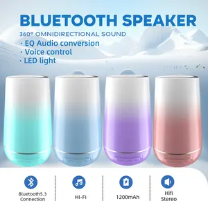 Bluetooth Speaker,Portable,1200 mAh Battery Capacity Long Life,Up To 48H Standby Time,Voice Control,TF card,EQ Conversion Mode,LED Lights,TWS Pairing,Bluetooth5.3,For Family/Party/Outdoor/Beach,Electronics,Birthday Gifts, Audio, Smartphone, Wireless, Ster