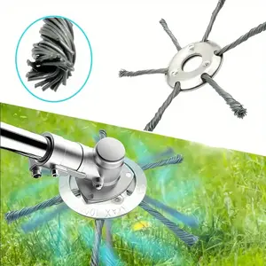 Lawn Mower Head Replacement Steel Wire Brush Cutter Blade for Weed Eater String Trimmer Garden Care Tool